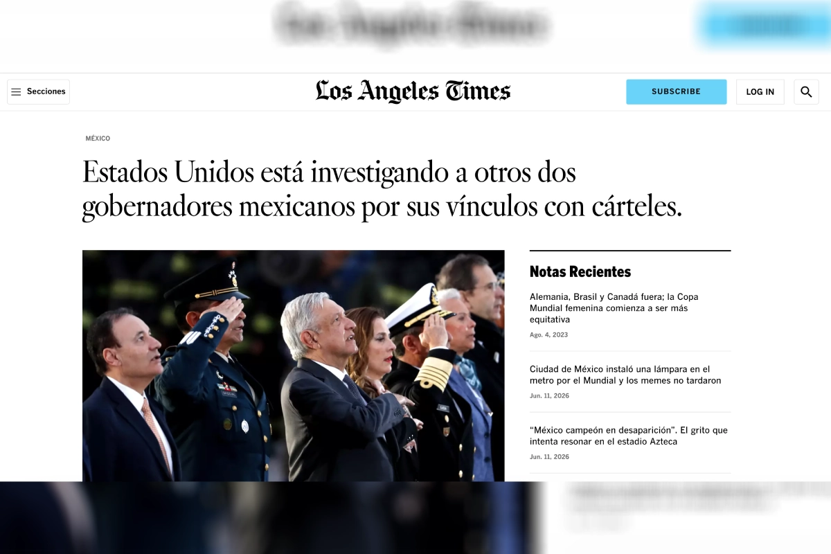 Américo Villarreal evalúa acciones legales tras reportaje de Los Angeles Times; exige disculpa pública