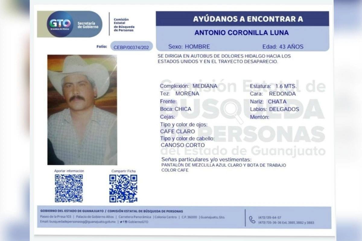 Ficha de Búsqueda de Antonio Coronilla