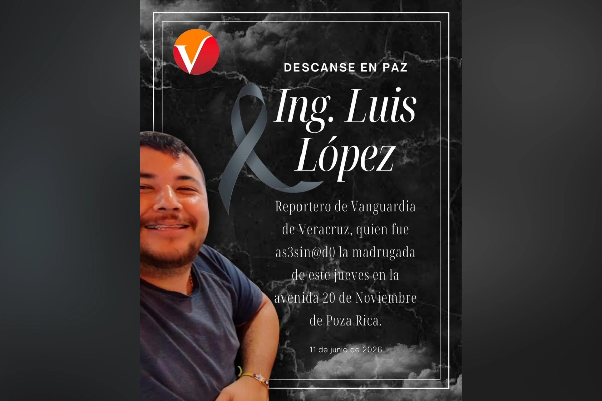 Anuncio de Vanguardia Veracruz respecto al asesinato de su colaborador 