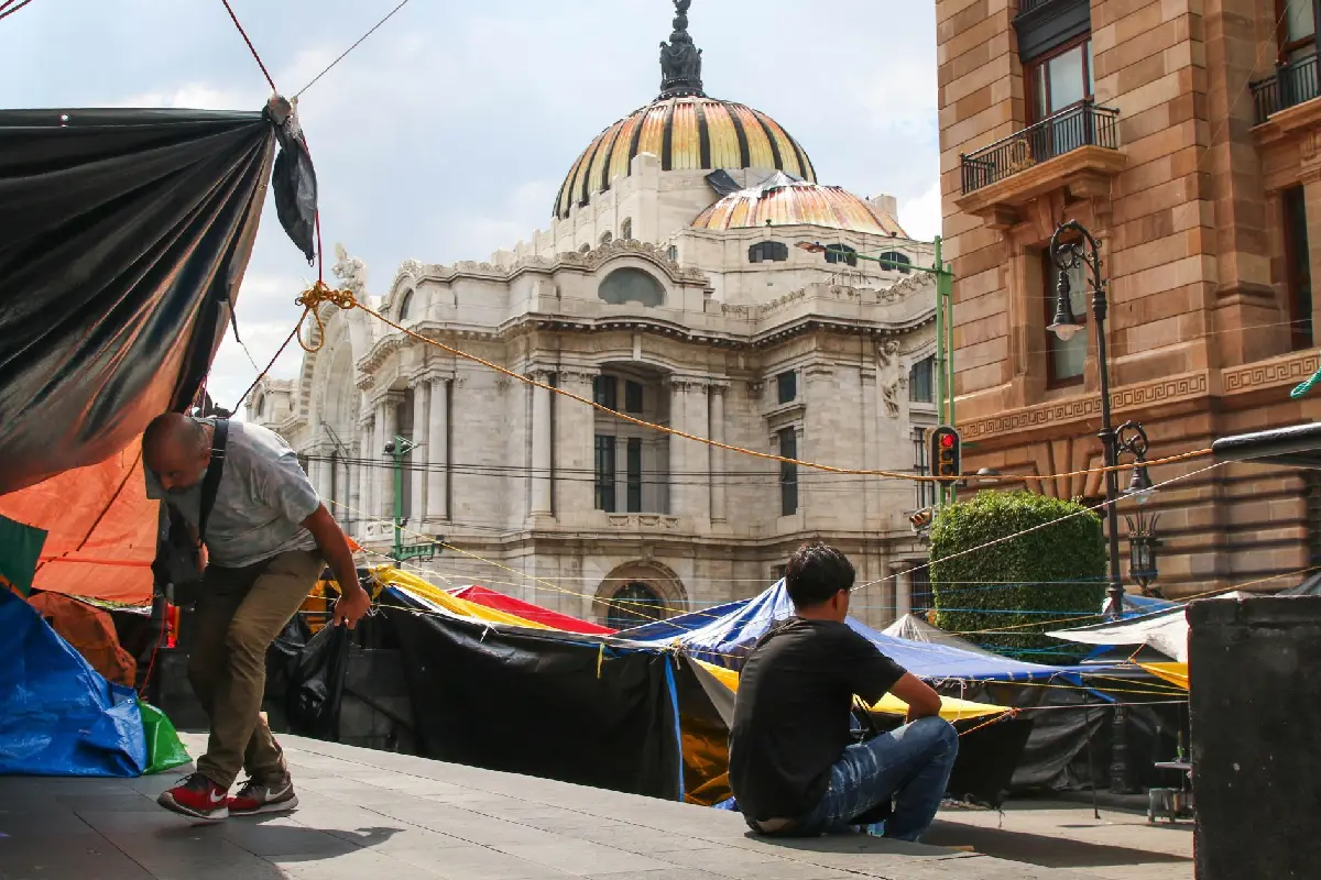 Campamento CNTE Centro Histórico