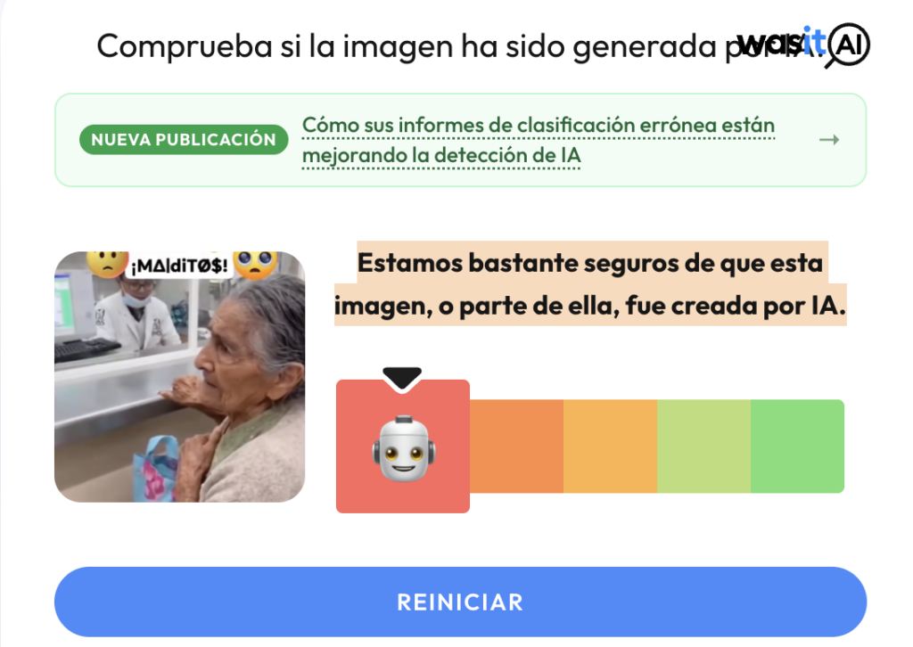 Fuente: captura de pantalla de la herramienta WasitAI