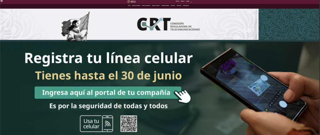 Fuente: captura de pantalla del sitio web de la CRT