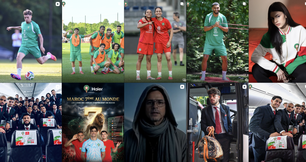 Fuente: captura de pantalla del feed de la cuenta de Instagram de la Selección de Futbol de Marruecos.