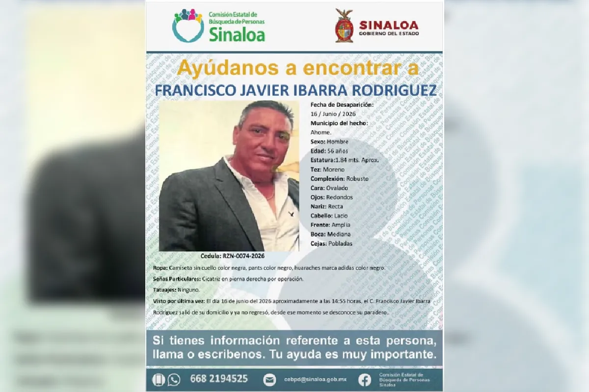 Denuncian desaparición del abogado Francisco Javier Ibarra en Ahome, Sinaloa; convocan a marcha 