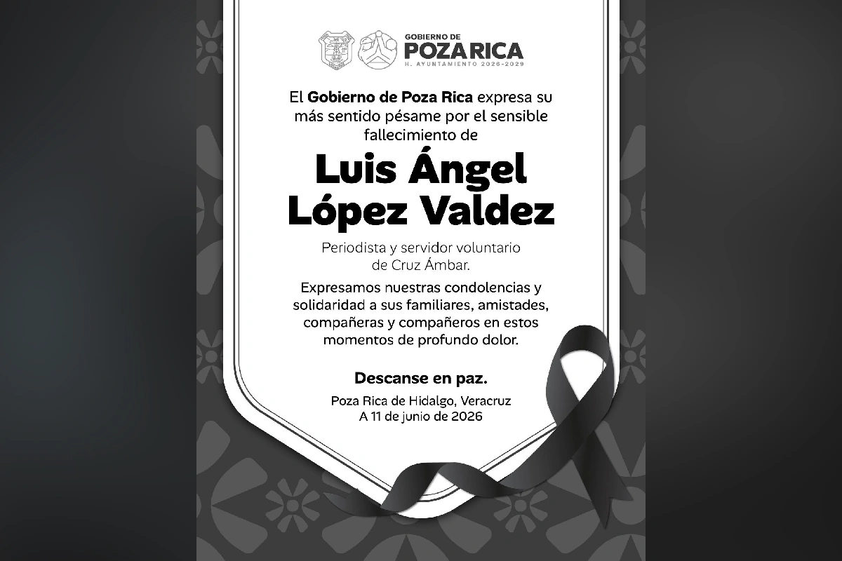Esquela del Gobeirno de Poza Rica