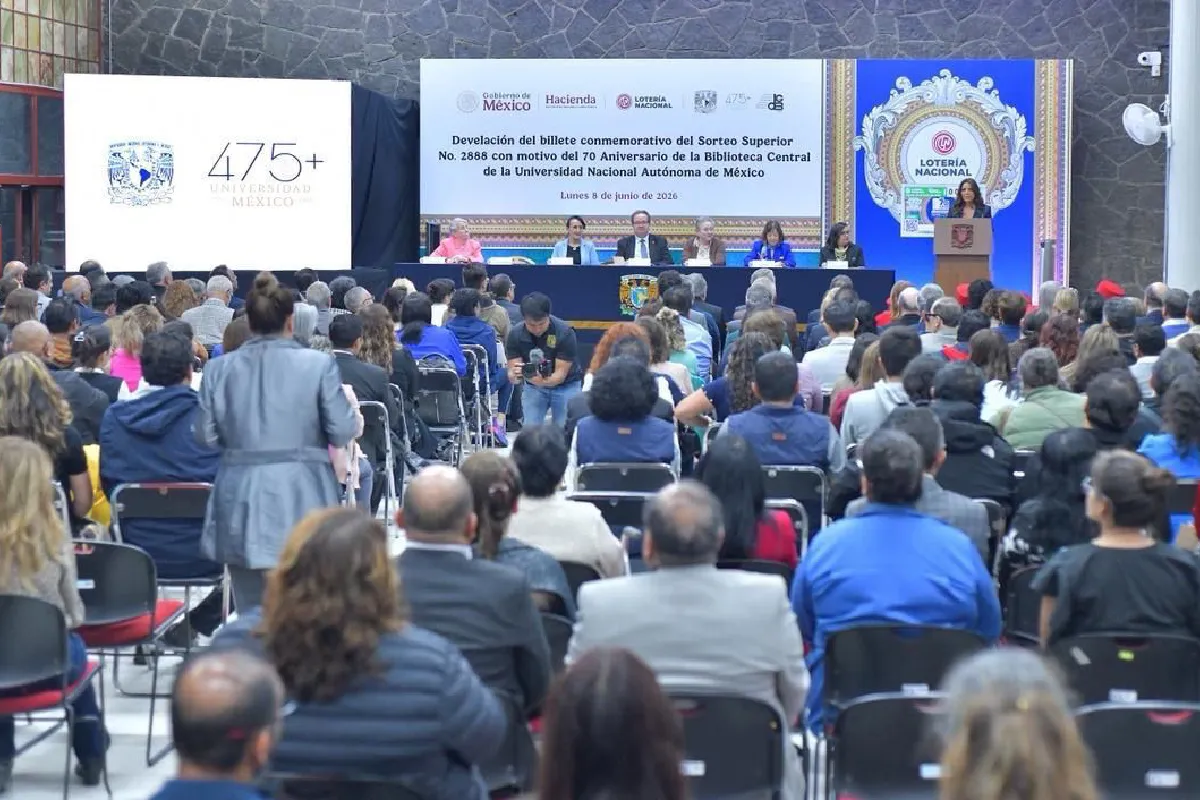 Lotería Nacional emite “cachito” por los 70 años de la Biblioteca Central de la UNAM