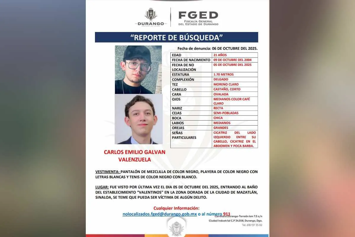 Madre de Carlos Emilio, joven desaparecido en restaurante de Mazatlán, es recibida por la fiscal a ocho meses del caso