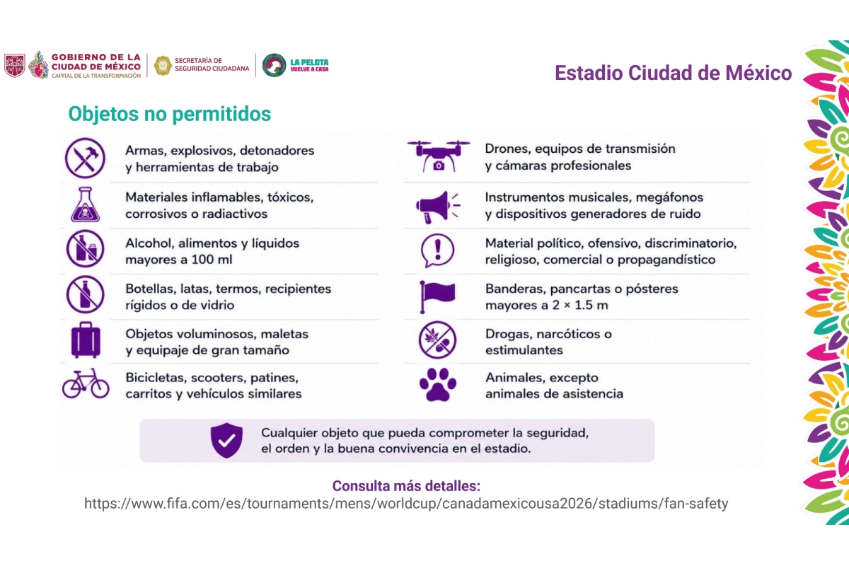 Mundial 2026: desplegarán más de 7 mil 800 elementos de seguridad en el Estadio Ciudad de México