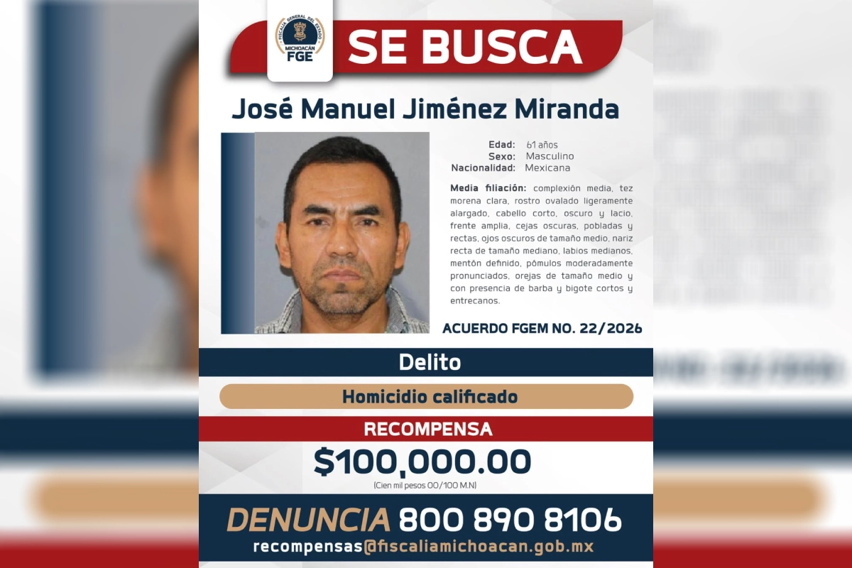 Ofrecen recompensa por jefe de escoltas de Carlos Manzo; estaría relacionado con el homicidio del exalcalde