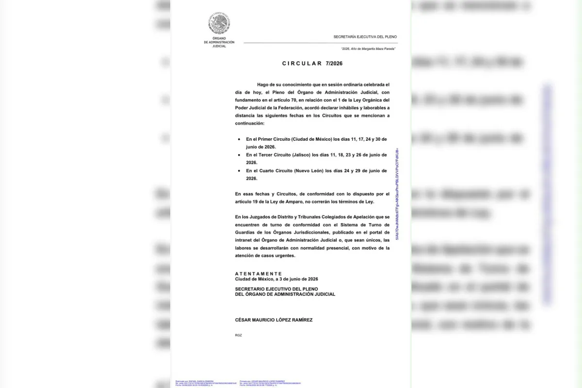 Órgano de Administración Judicial modifica esquema de trabajo en sedes del mundial; tribunales trabajarán a distancia