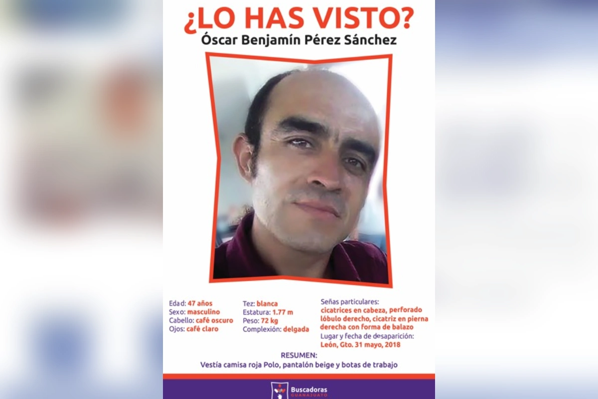 Ficha de búsqueda de Oscar Benjamín.
