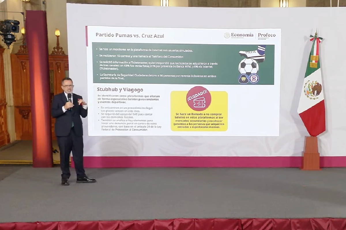 Profeco refuerza vigilancia en venta de boletos rumbo al Mundial; mantiene procesos contra StubHub y Viagogo