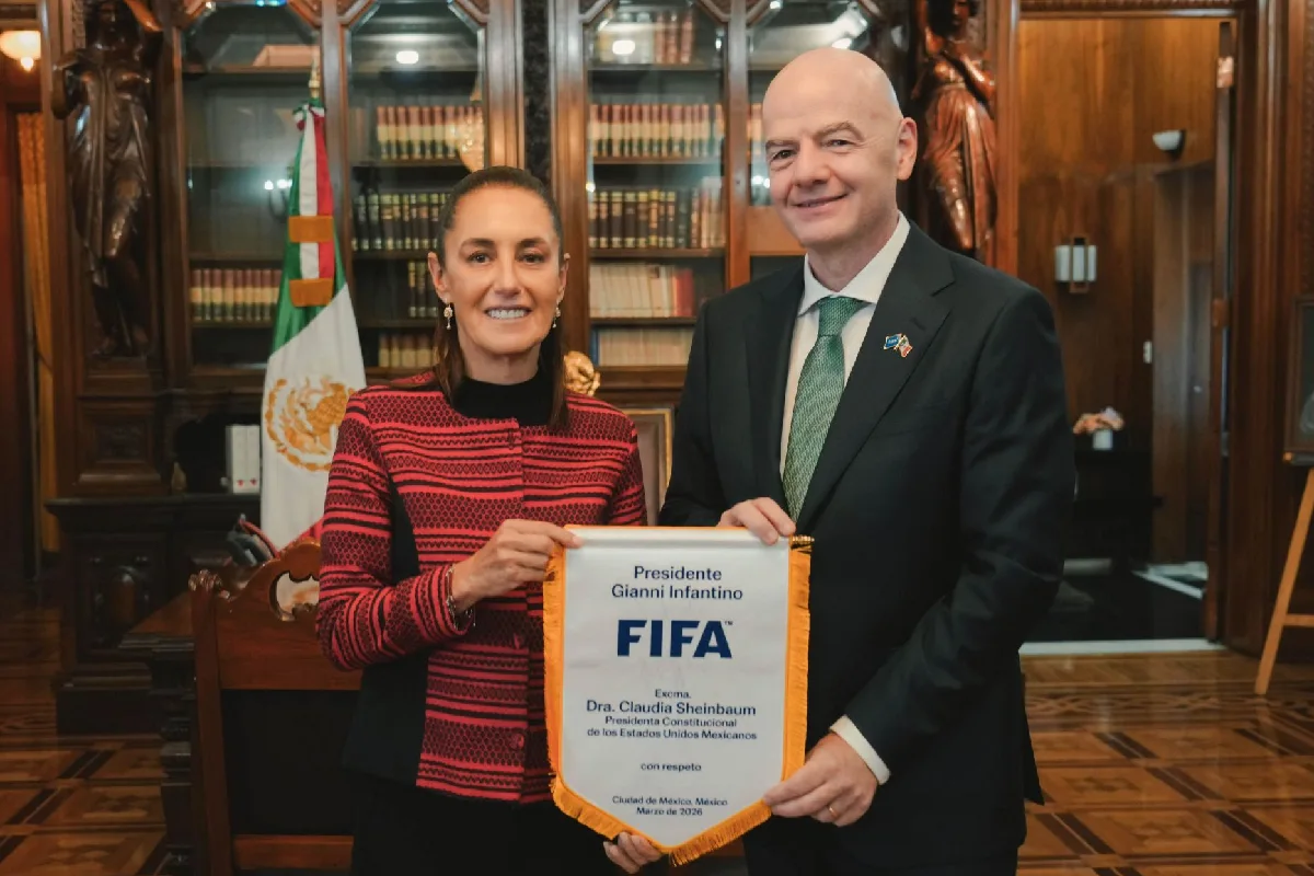 Sheinbaum ha tenido distintas reuniones con el presidente de la FIFA, Gianni Infantino. 