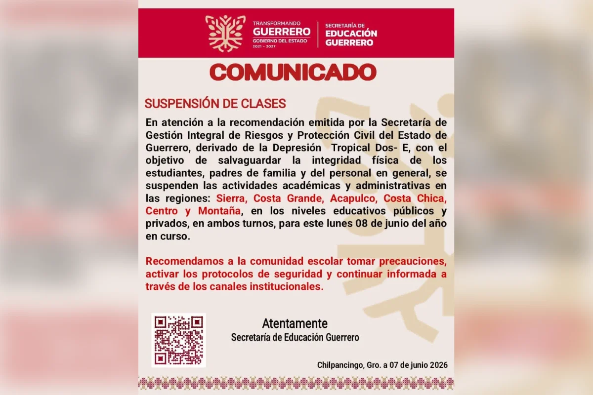 Suspenden clases en Guerrero