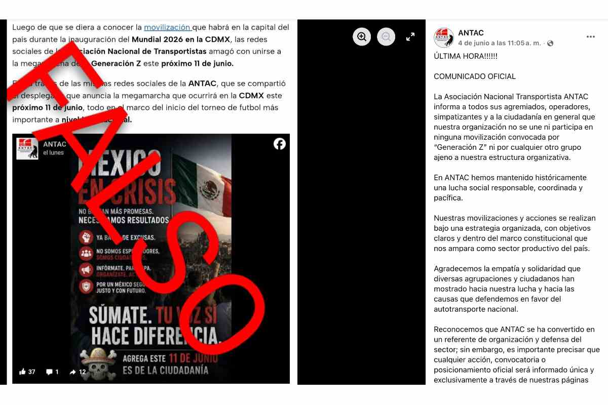 Aunque sí hay movilizaciones organizadas por distintos grupos para el 11 de junio, algunas de las convocatorias que circulan en redes sociales no son oficiales.
