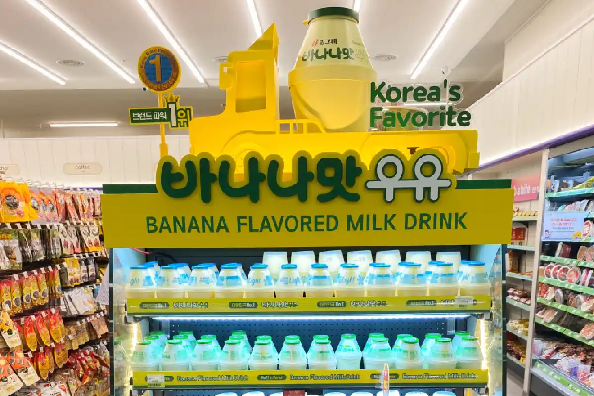 anaquel leche de plátano