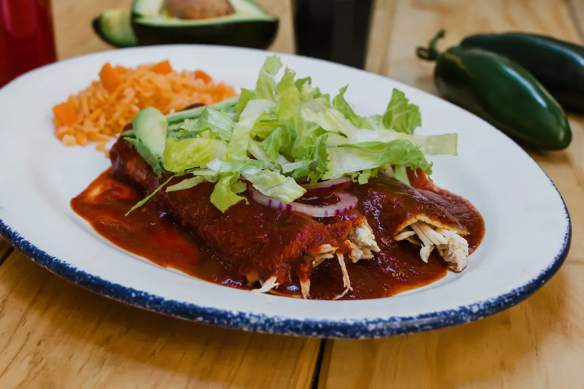 enchiladas veracruzanas con zaraza