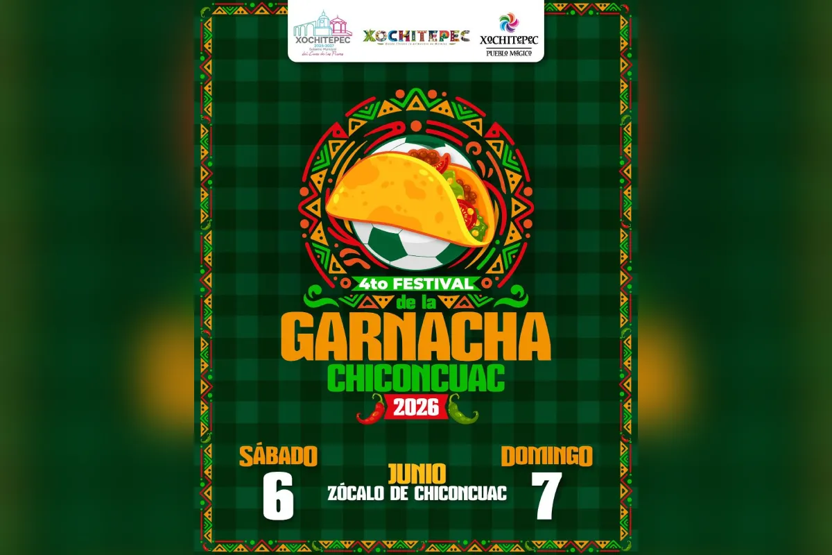 Cartel donde al centro hay un taco