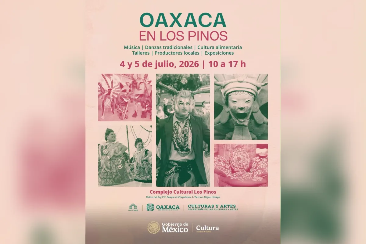Cartel con fechas, nombre y fotos de un festival