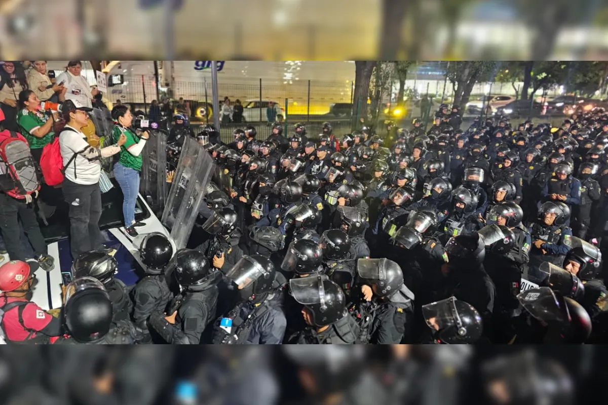 granaderos protesta madres buscadoras estadio azteca mundial 2026