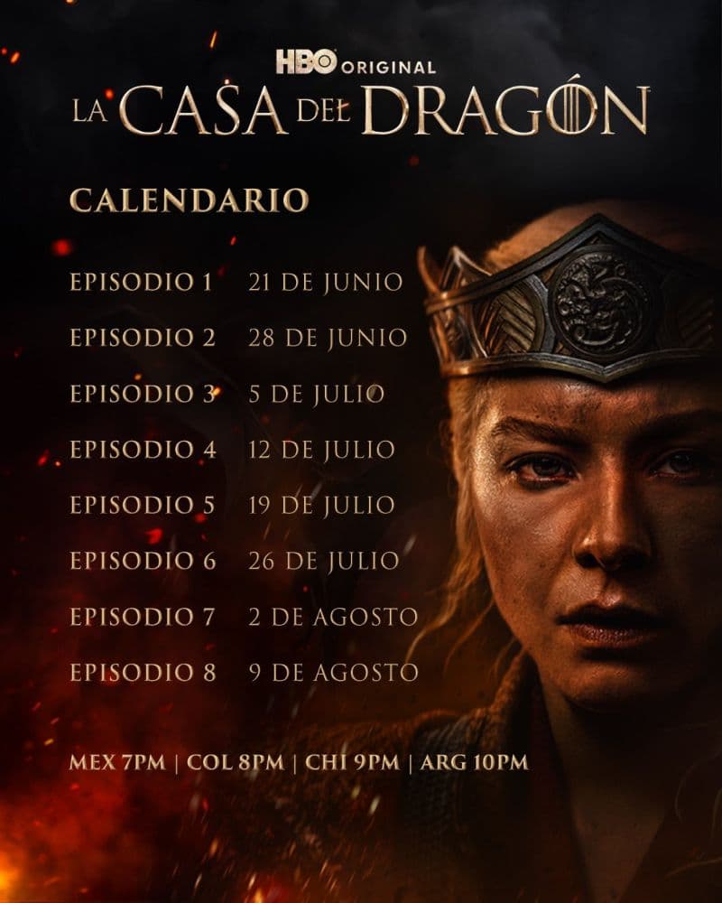 la casa del dragon 3 estreno calendario episodios