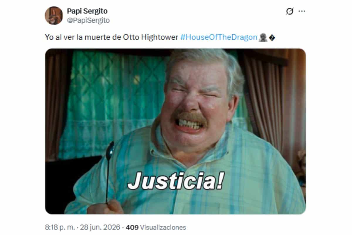 la casa del dragón 3x02 memes otto muerte