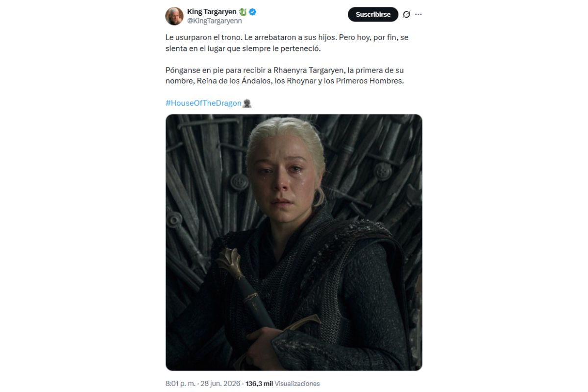 la casa del dragón 3x02 rhaenyra trono