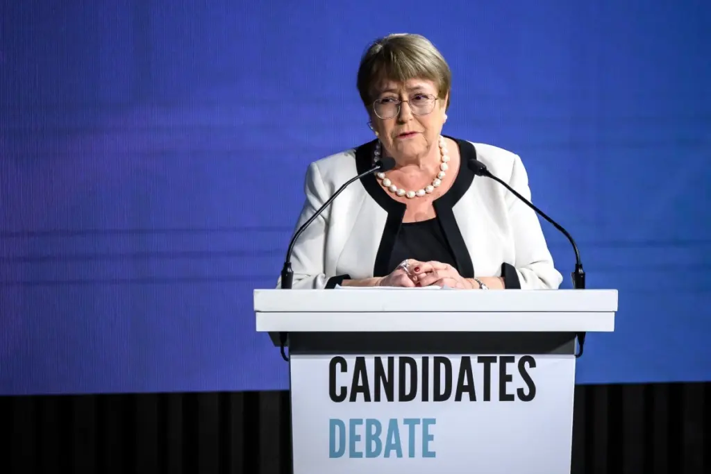 Candidata Michelle Bachelet, alta comisionada de la ONU para los derechos humanos.