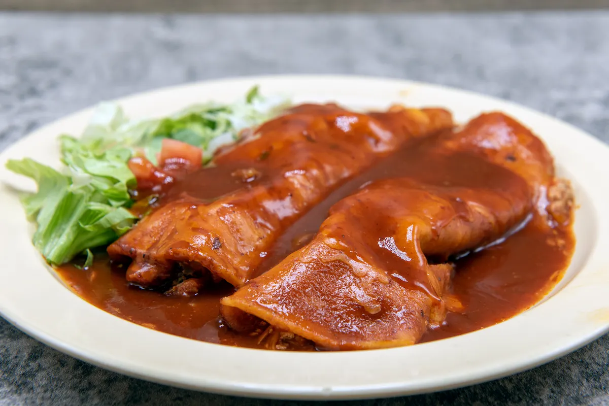 enchiladas veracruzanas rellenas de frijoles