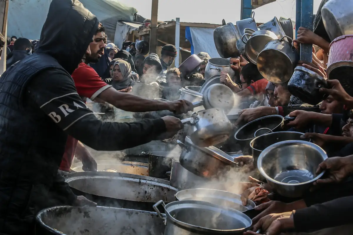 personas buscan comida 