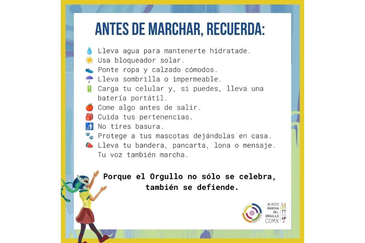 recomendaciones marcha lgbt cdmx 2026