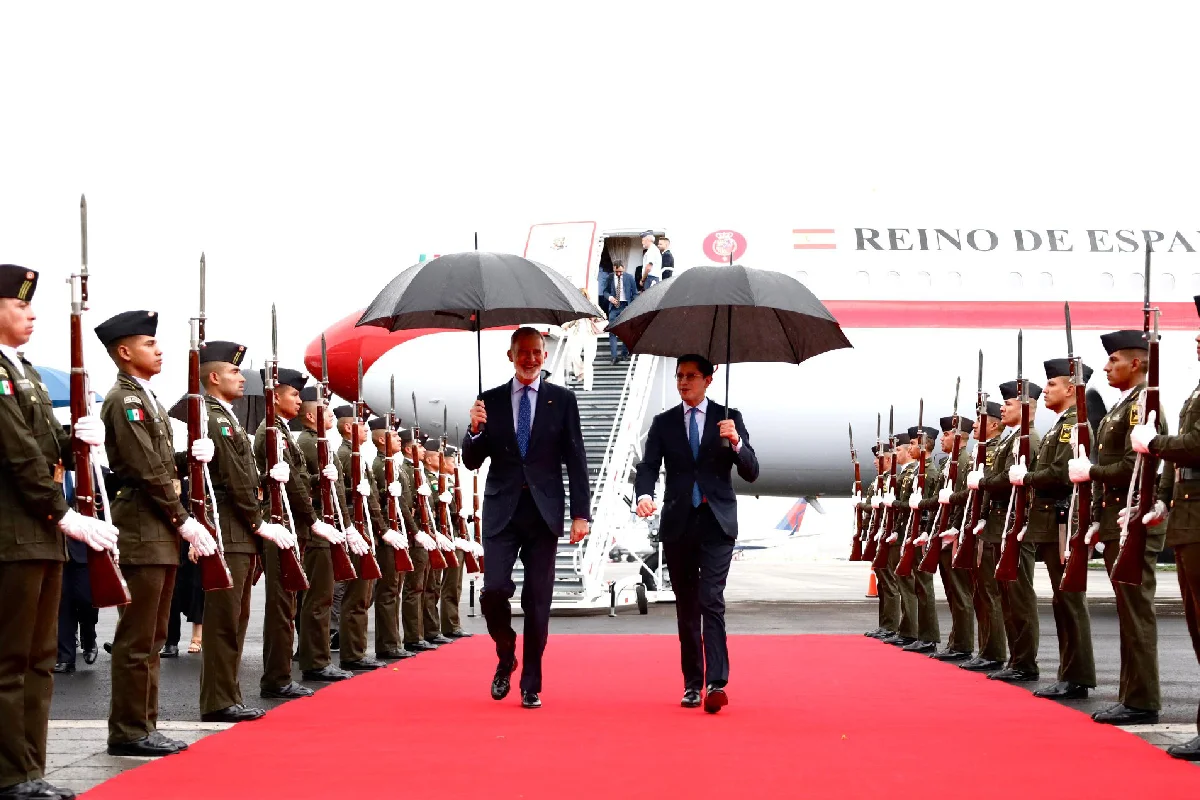 El Rey de España llega a México; se reunirá en Palacio Nacional con Sheinbaum en Palacio Nacional