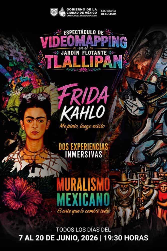 videomapping frida kahlo jardin flotante tlalpan