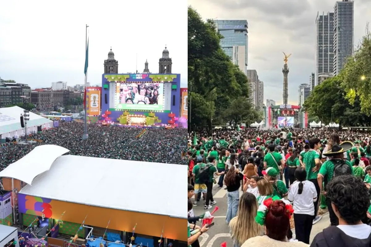 “¡México, México!”: con Zócalo lleno, aficionados llegan al Ángel y Revolución para ver el partido contra Chequia