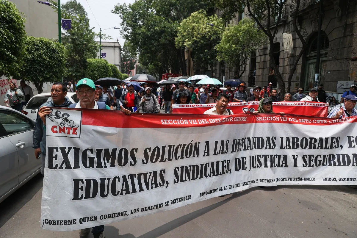CNTE anuncia protesta en CDMX por presunto incumplimiento de acuerdos 