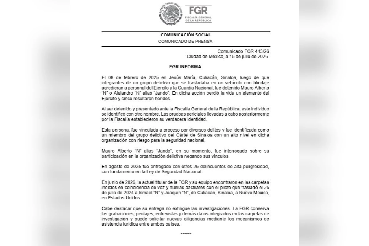 Comunicado de El Jando