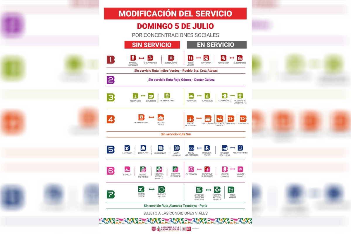 Metro CDMX extiende horario por México vs Inglaterra; estas líneas operarán hasta las 02:00 horas