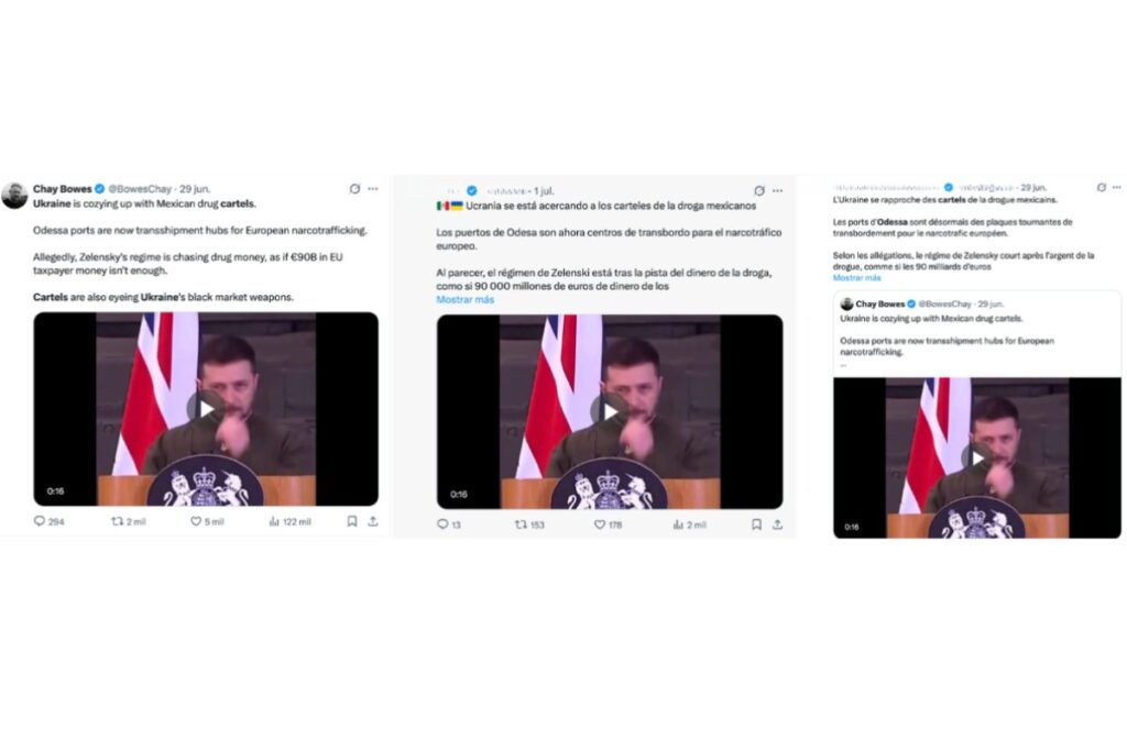 Captura de pantalla de publicaciones de Chay Bowes.
