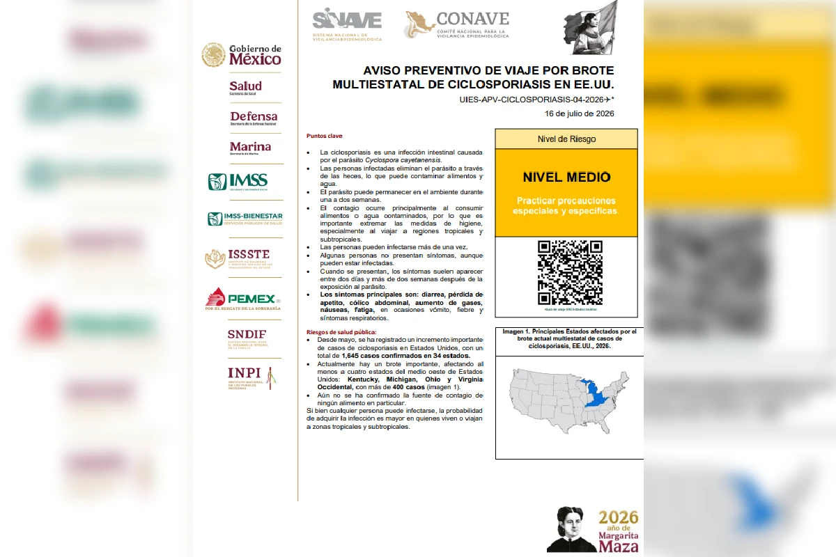 brote ciclosporiasis estados unidos