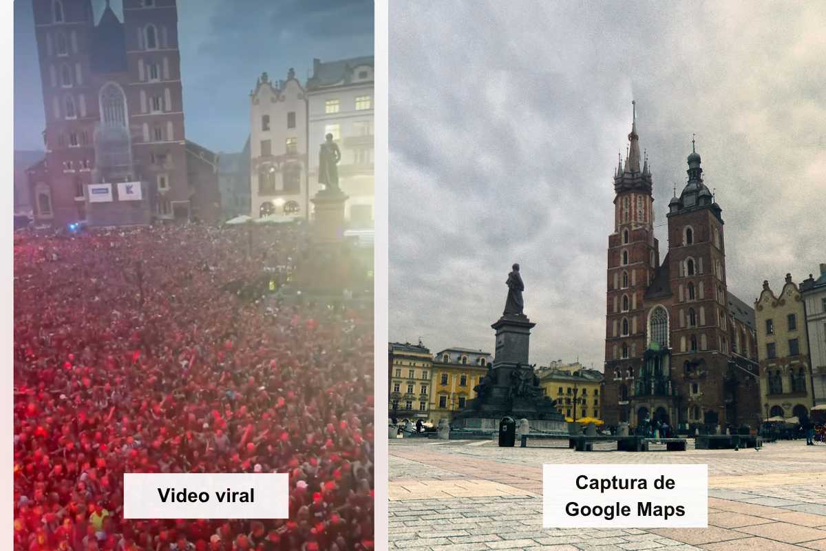 Contrario a lo que aseguran en redes, este video no es del festejo por el triunfo español, sino que es una celebración por el equipo polaco Wisła Cracovia.