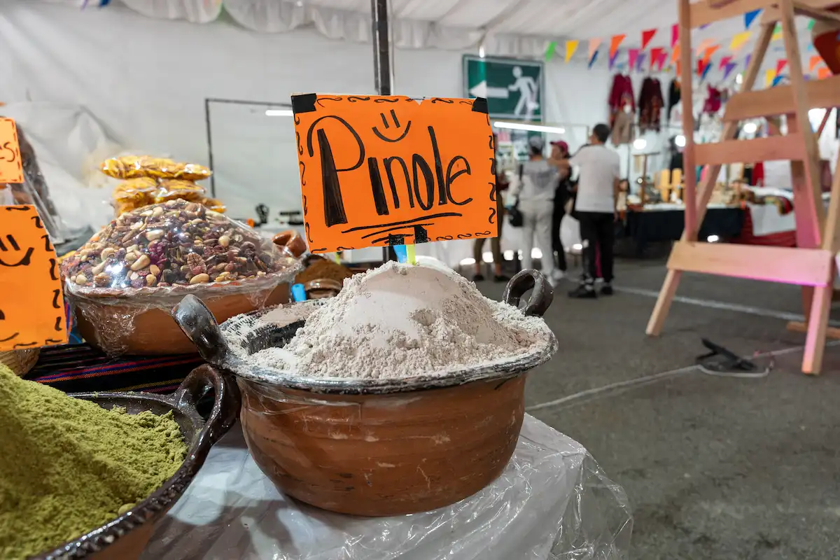 pinole sin azúcar para preparar bebida caliente