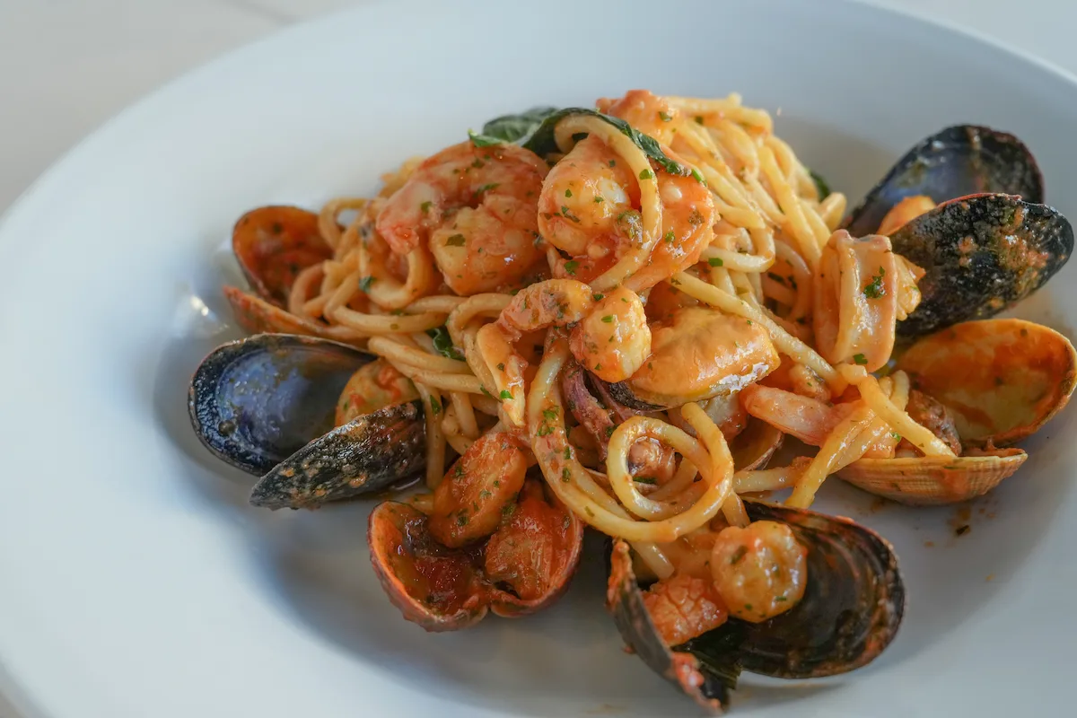 espagueti con mariscos