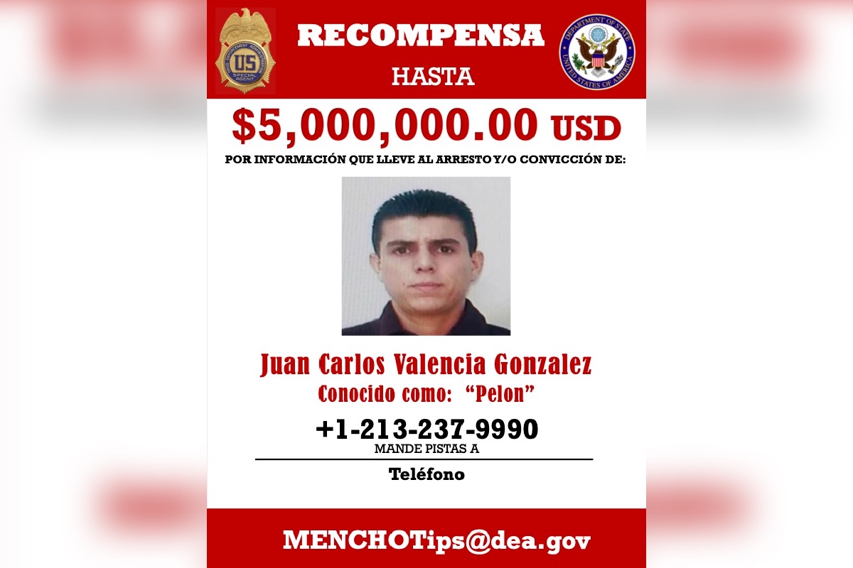 EU ofrece hasta 5 millones de dólares por información que conduzca a Juan Carlos Valencia González