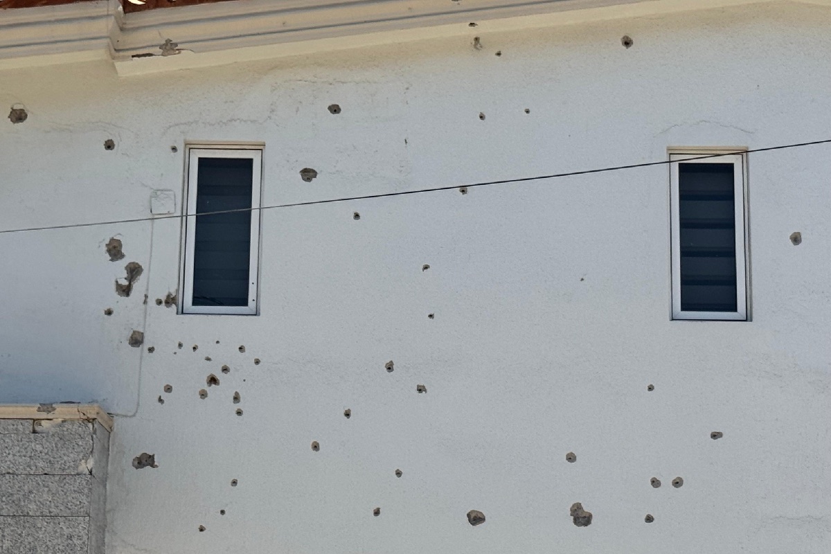 Detalle de la vivienda baleada del gobernador