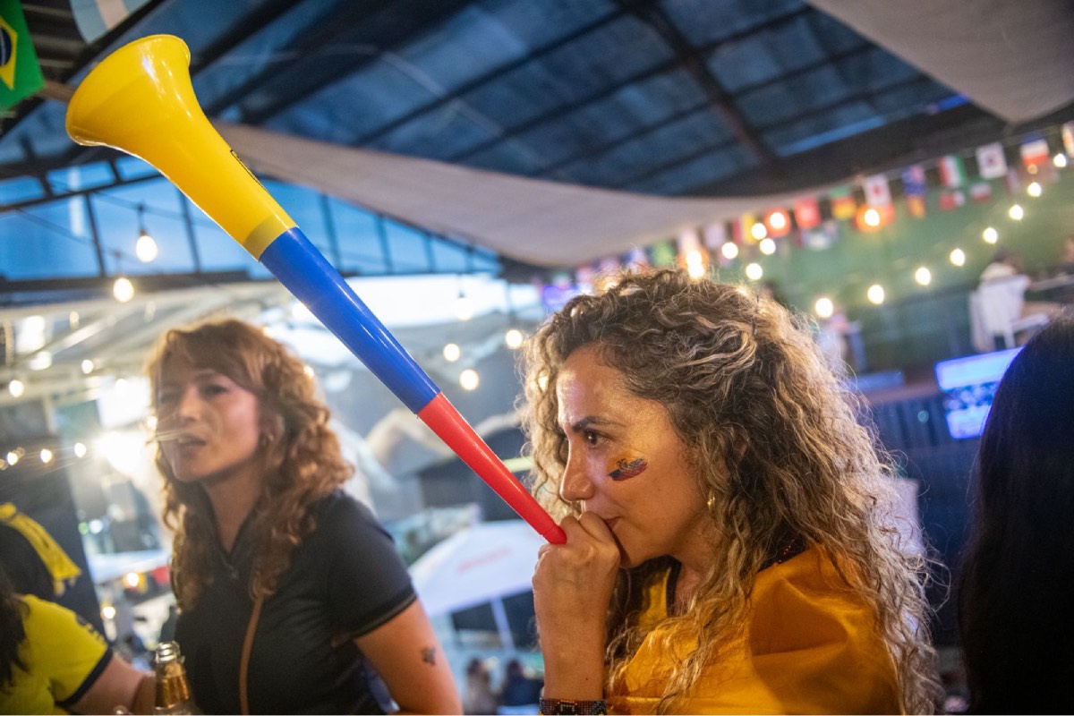Ecuatorianos radicados en la Ciudad de México se reunieron para seguir el partido