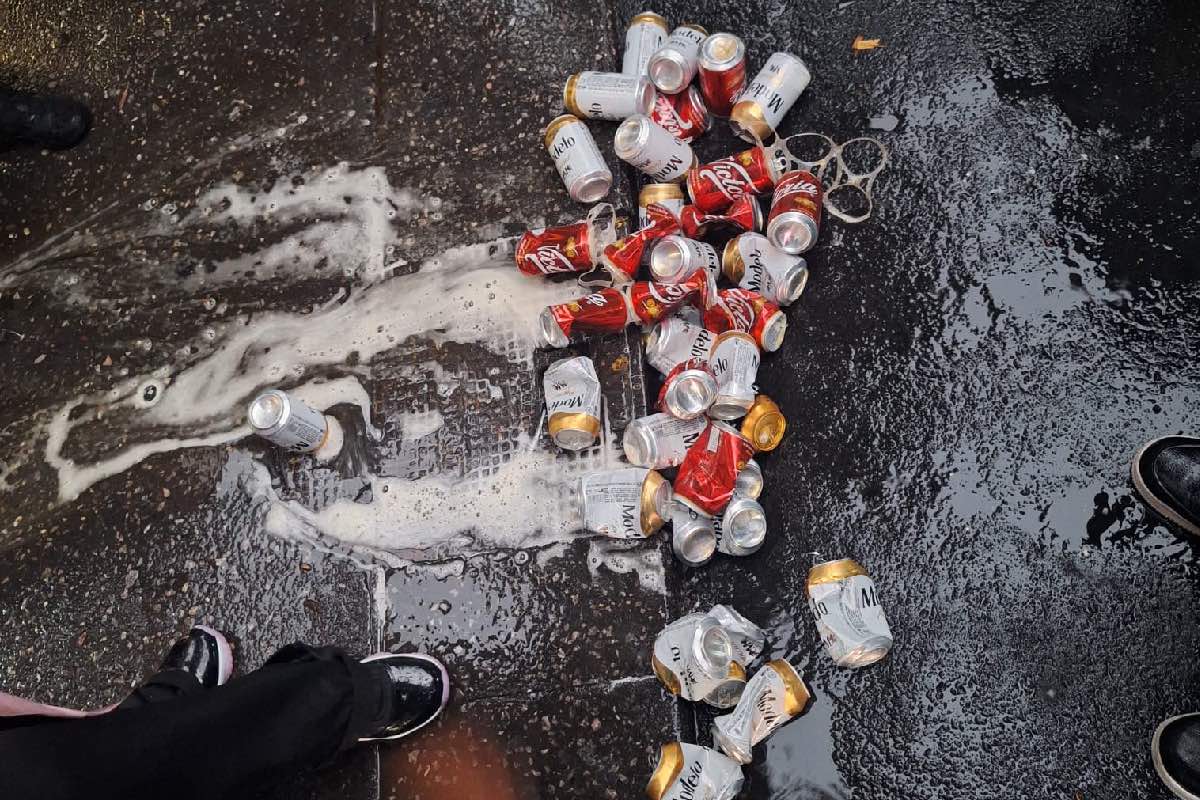 El decomiso de latas de cerveza, insuficiente durante los partidos de México