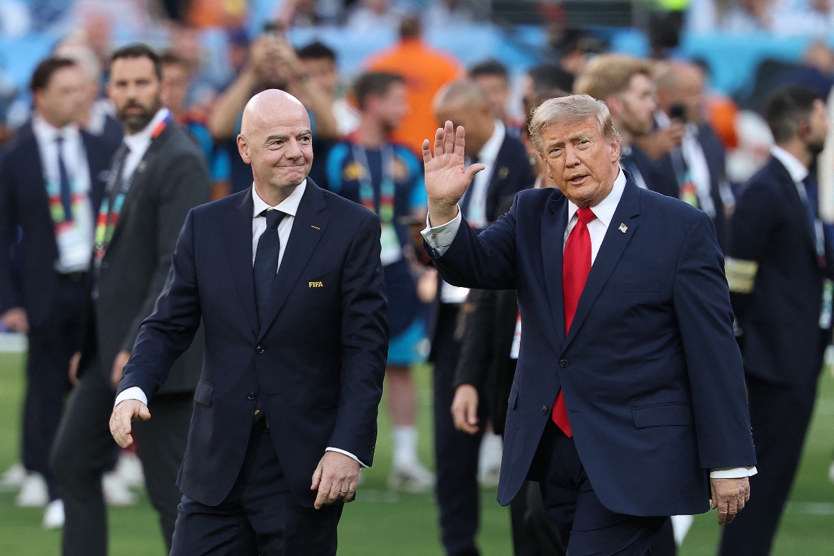 Infantino y Trump, en el último encuentro disputado en el MetLife Stadium en East Rutherford