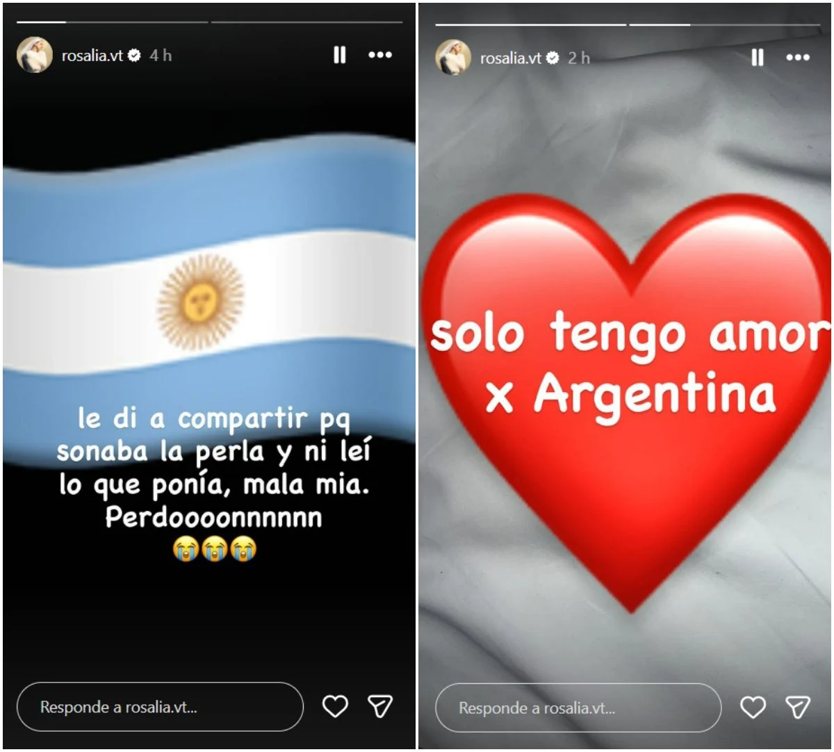 rosalía disculpa argentina la perla