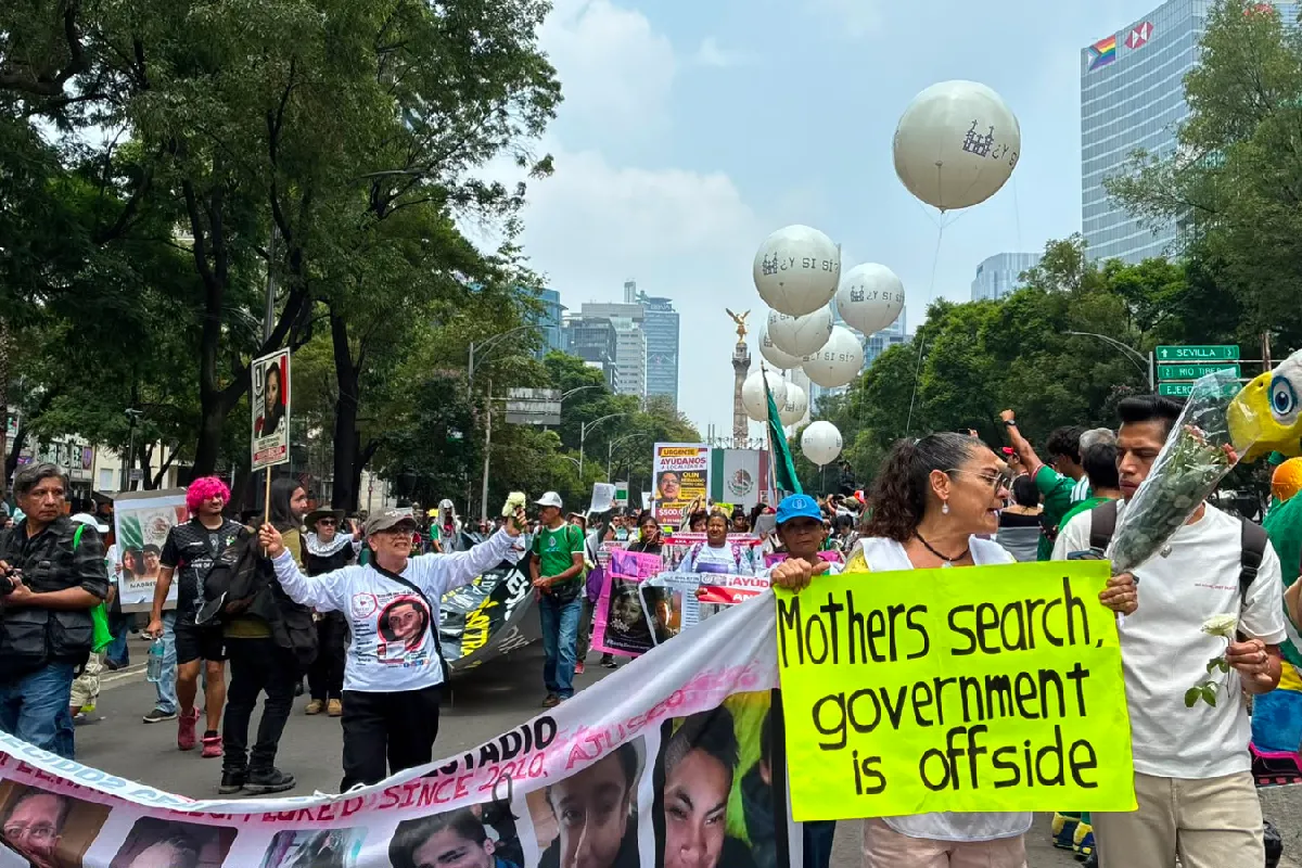 “¿Y si sí los encuentran?”: buscadoras marchan en CDMX previo al México vs. Inglaterra