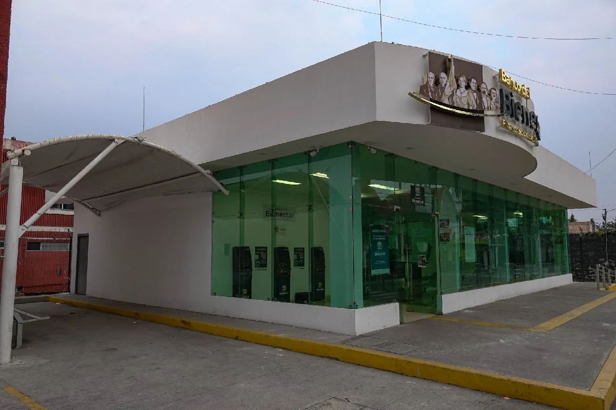 Fachada de un banco del bienestar